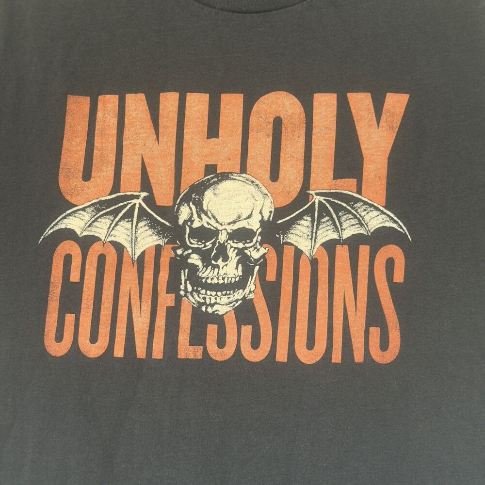 Avenged Sevenfold Unholy Confessions T Shirt Mens L Black Carbon Deathbed Band